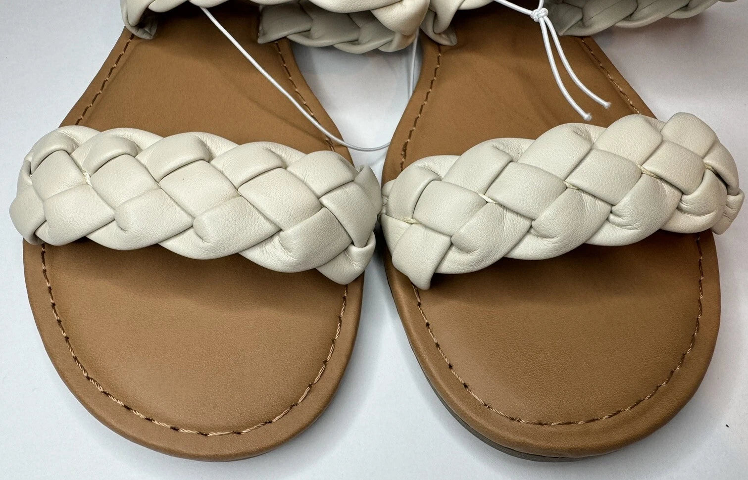 KOLILI Womens Flat Slide Sandals, Summer Fashion Comfy Style - Size 8.5 - Beige