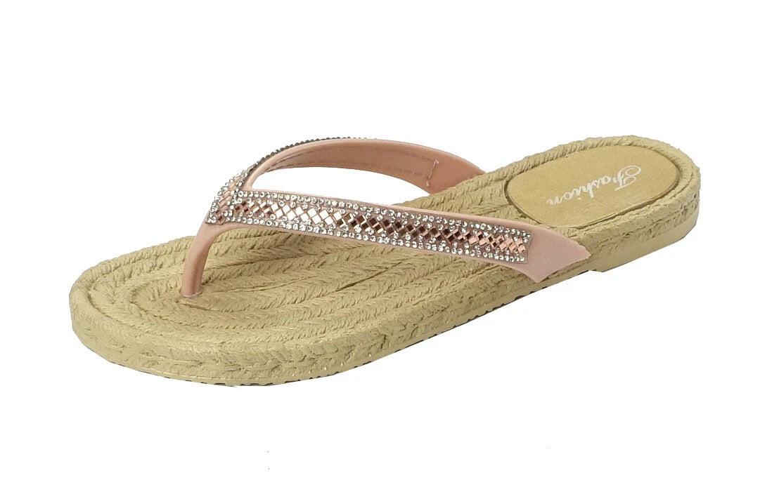 NEW Women's Rhinestone Glitter Sandals Fashion Jewel Flip Flops Shoes