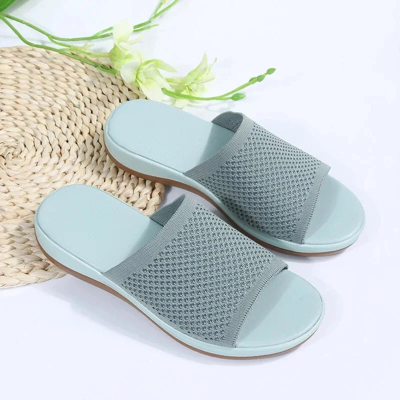 Women Orthopedic Sandals Wide Width Comfortable Slides Slippers Slip On Shoes