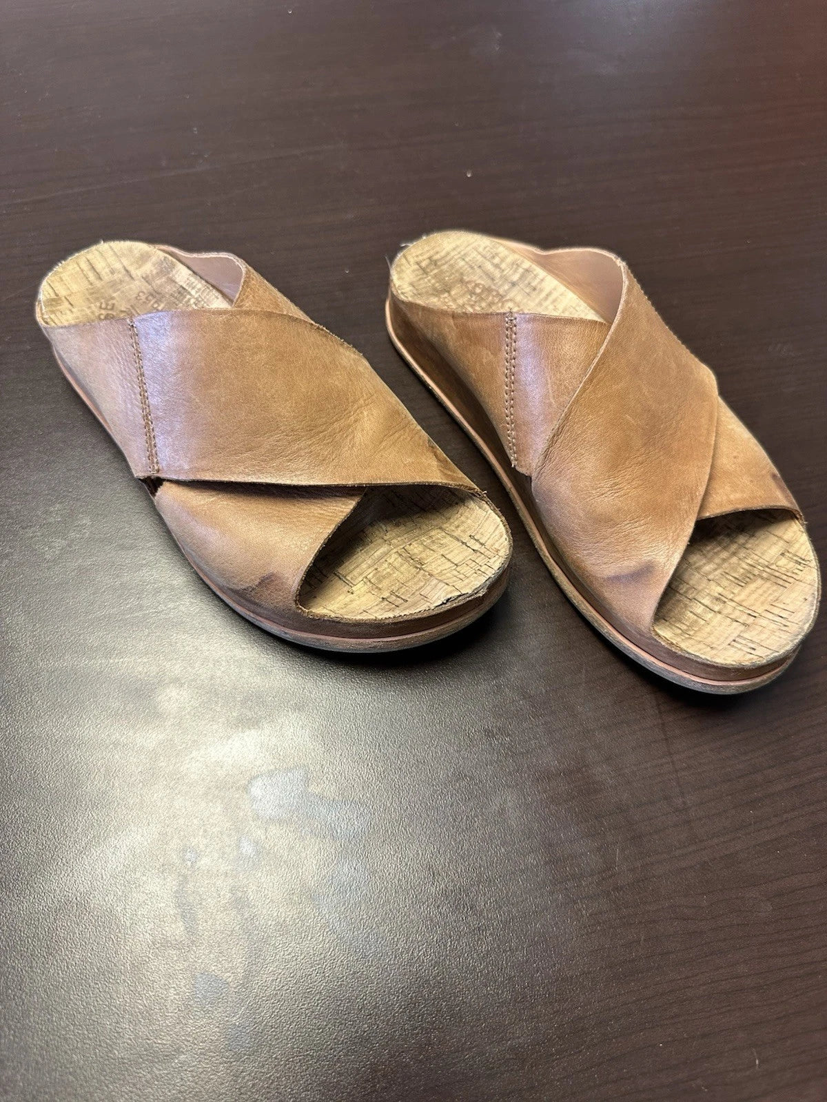 Korkease Tutsi Cross-Band Brown Terra style KE0005206 Keather Sandals size 6M