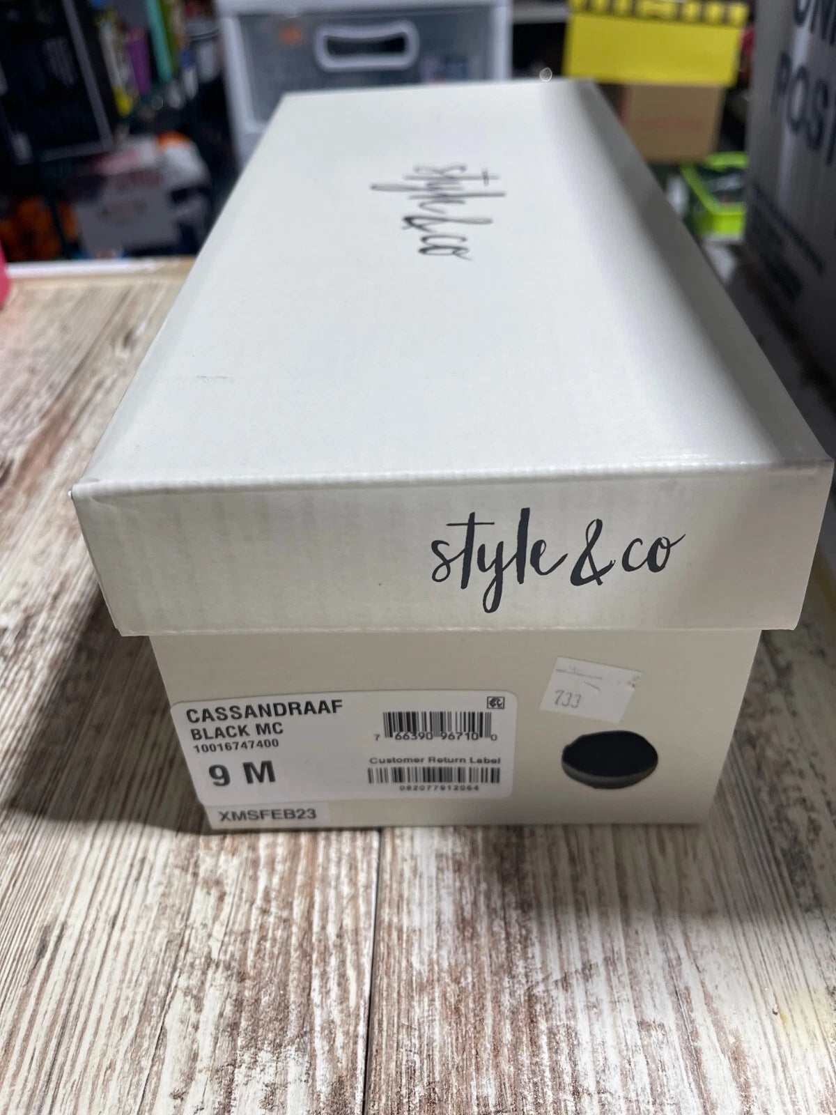 Style & Co Women Block Heel Slide Sandals Cassandraa Size US 9M Black New in Box