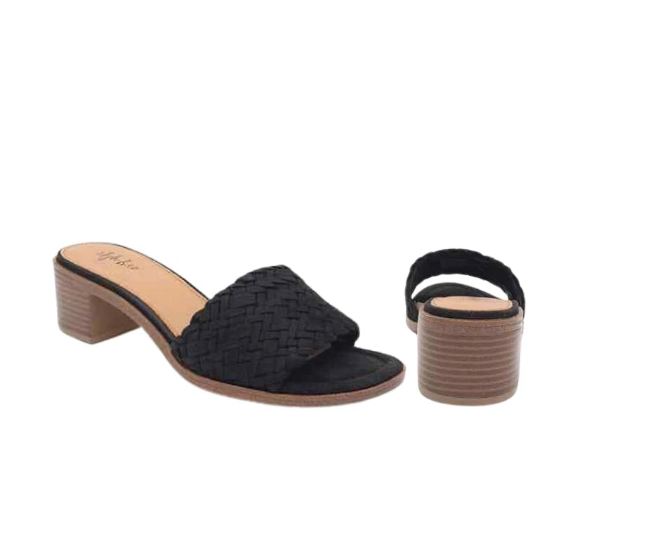 Style & Co Women Block Heel Slide Sandals Cassandraa Size US 9M Black New in Box