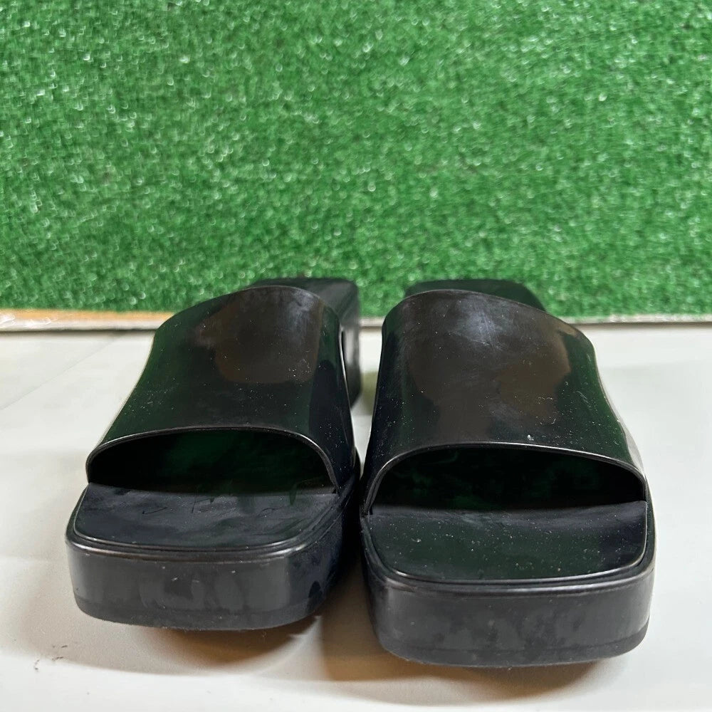 Steve Madden Harlin Platform Sandals Block Heel Slide On Mule Black Womens 7M