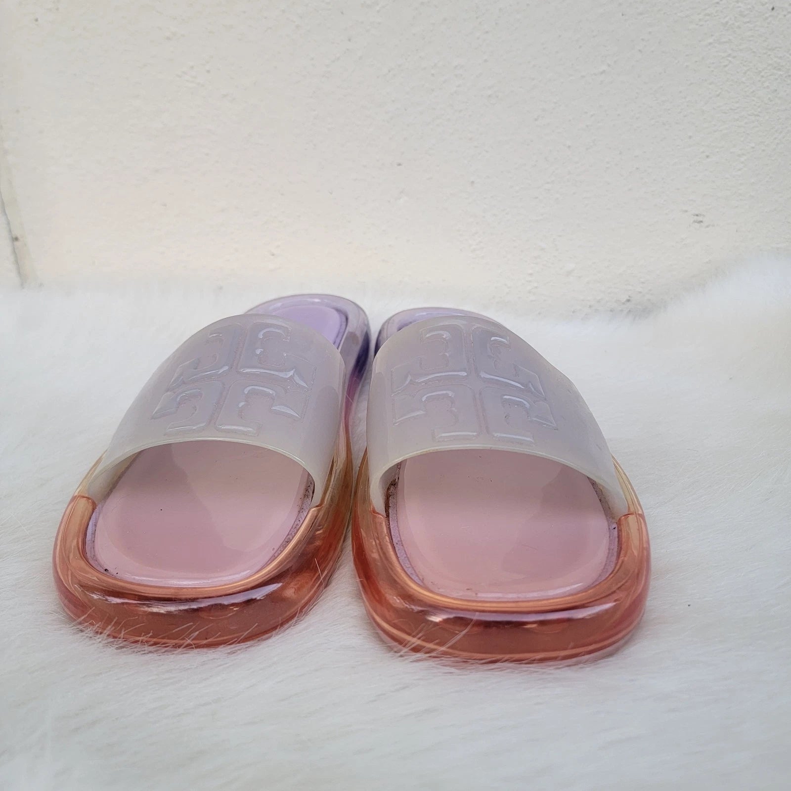Tory Burch Bubble Jelly Slide Sandals in Spring Lavender Women Size 8B