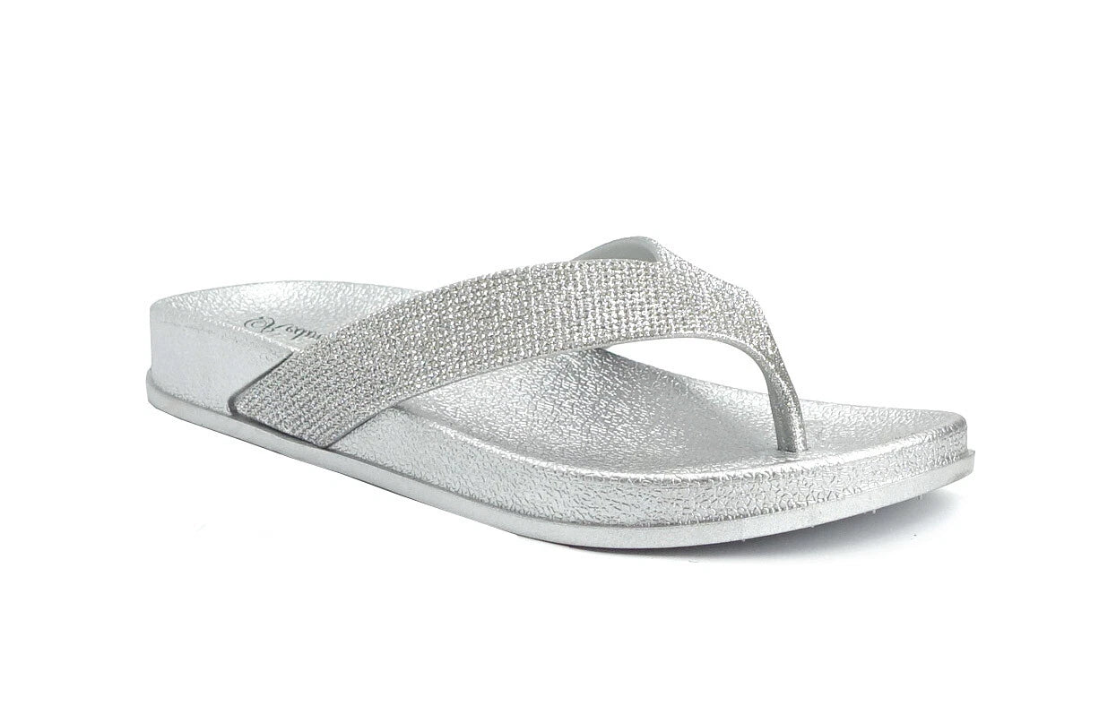 NEW Women's Rhinestone Glitter Sandals Fashion Jewel Flip Flops Shoes