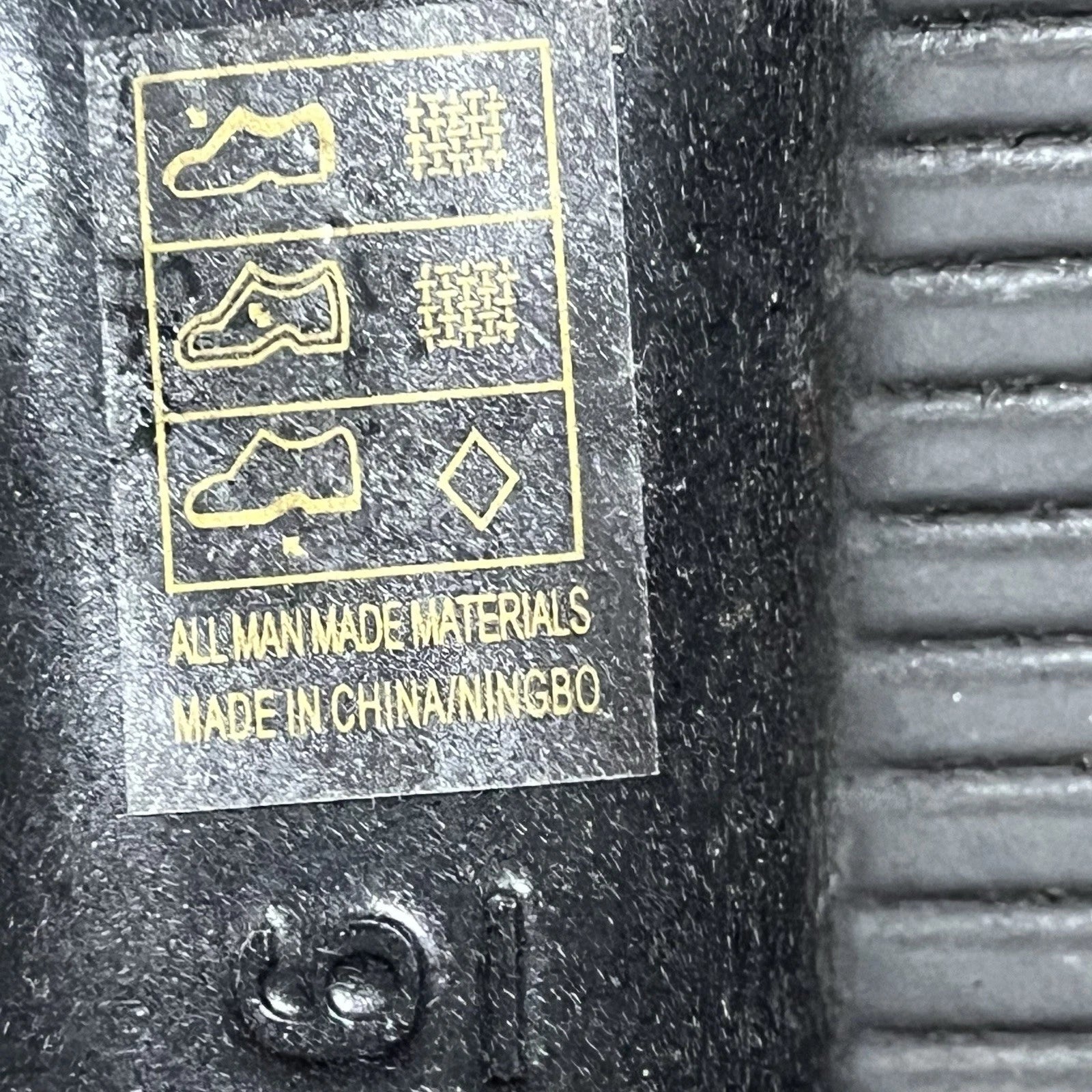 Sole Mates Black Slip On Platform Wedge Slides Sandals Womens Size 6