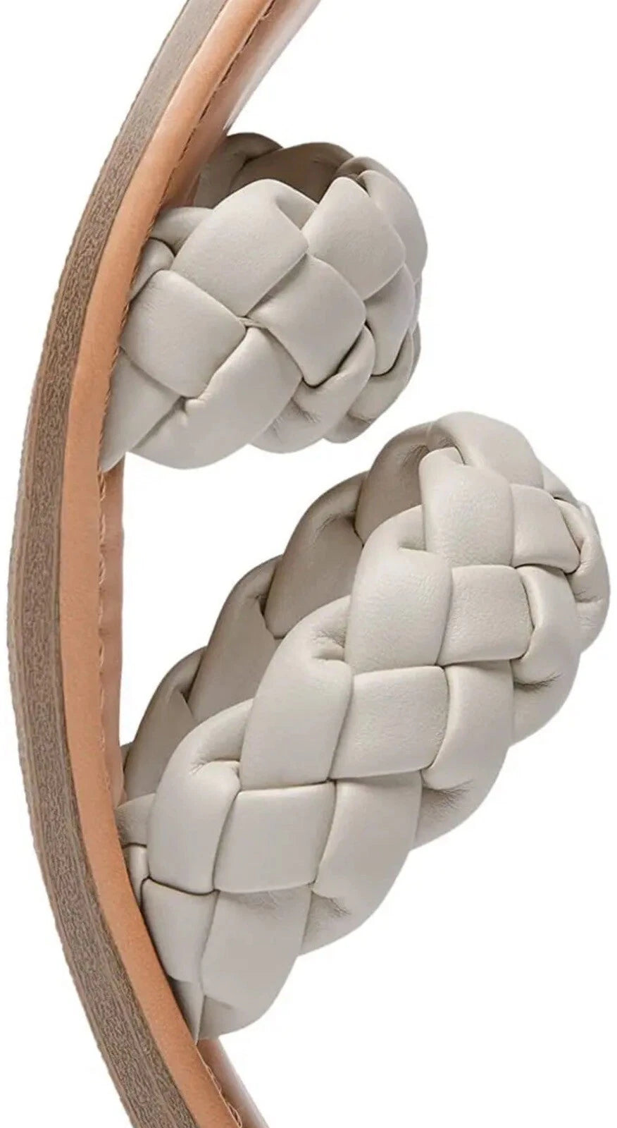 KOLILI Womens Flat Slide Sandals, Summer Fashion Comfy Style - Size 8.5 - Beige