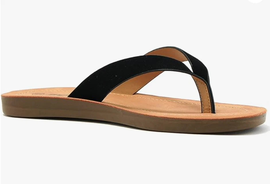 Soda ELLA ~ Women Casual Comfort Flip Flop Fashion Slide Flat Thong Sandals