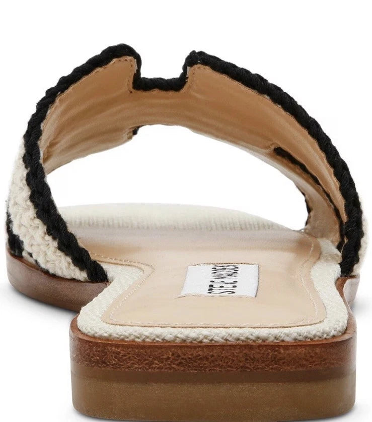 Steve Madden Hadyn-M Macrame Woven Flat Slide Sandals Sz-7.5 New In Box