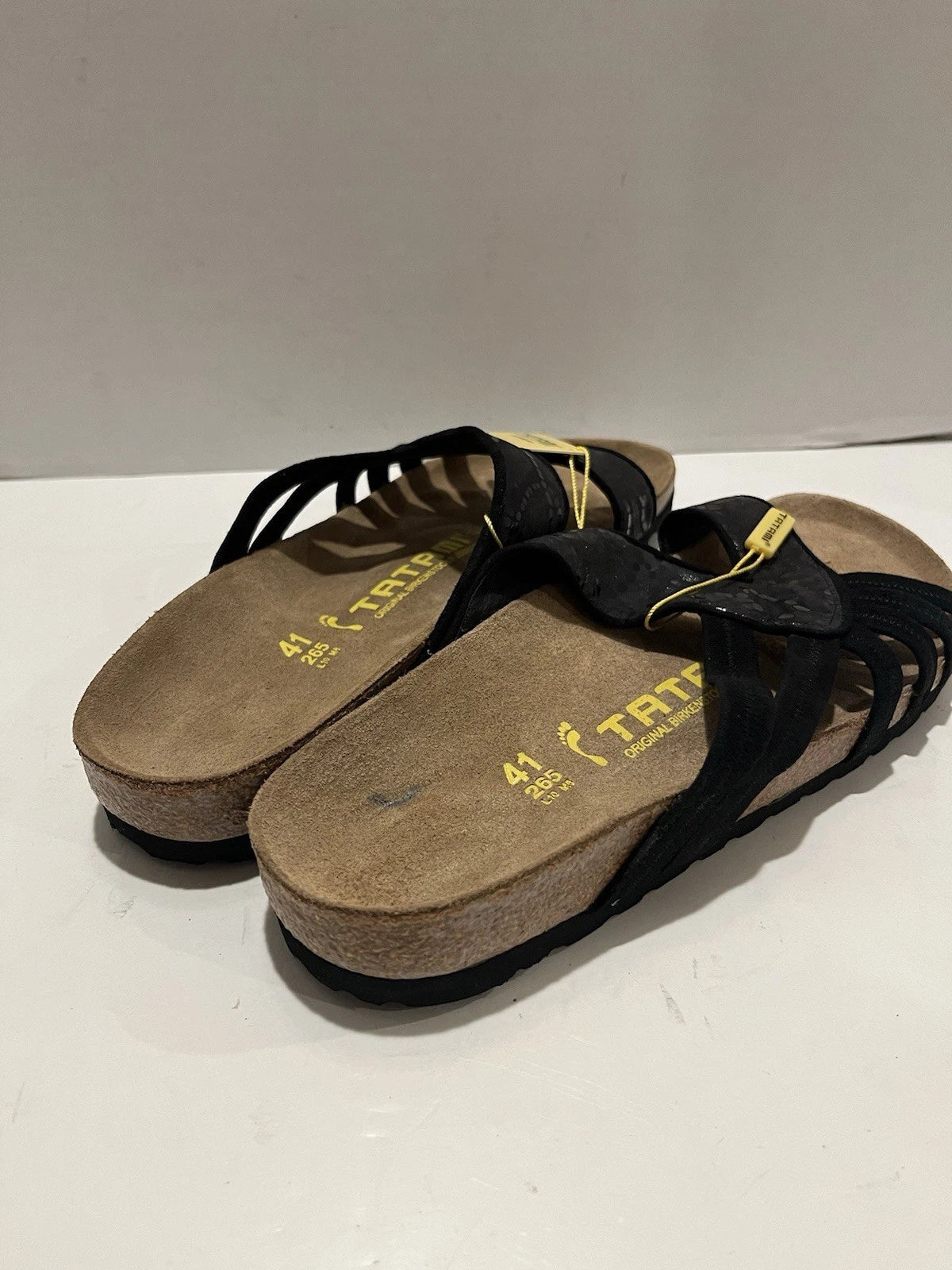 NWT Birkenstock Tatami Black Strappy Sandals Slides Women’s EU 41 US 10