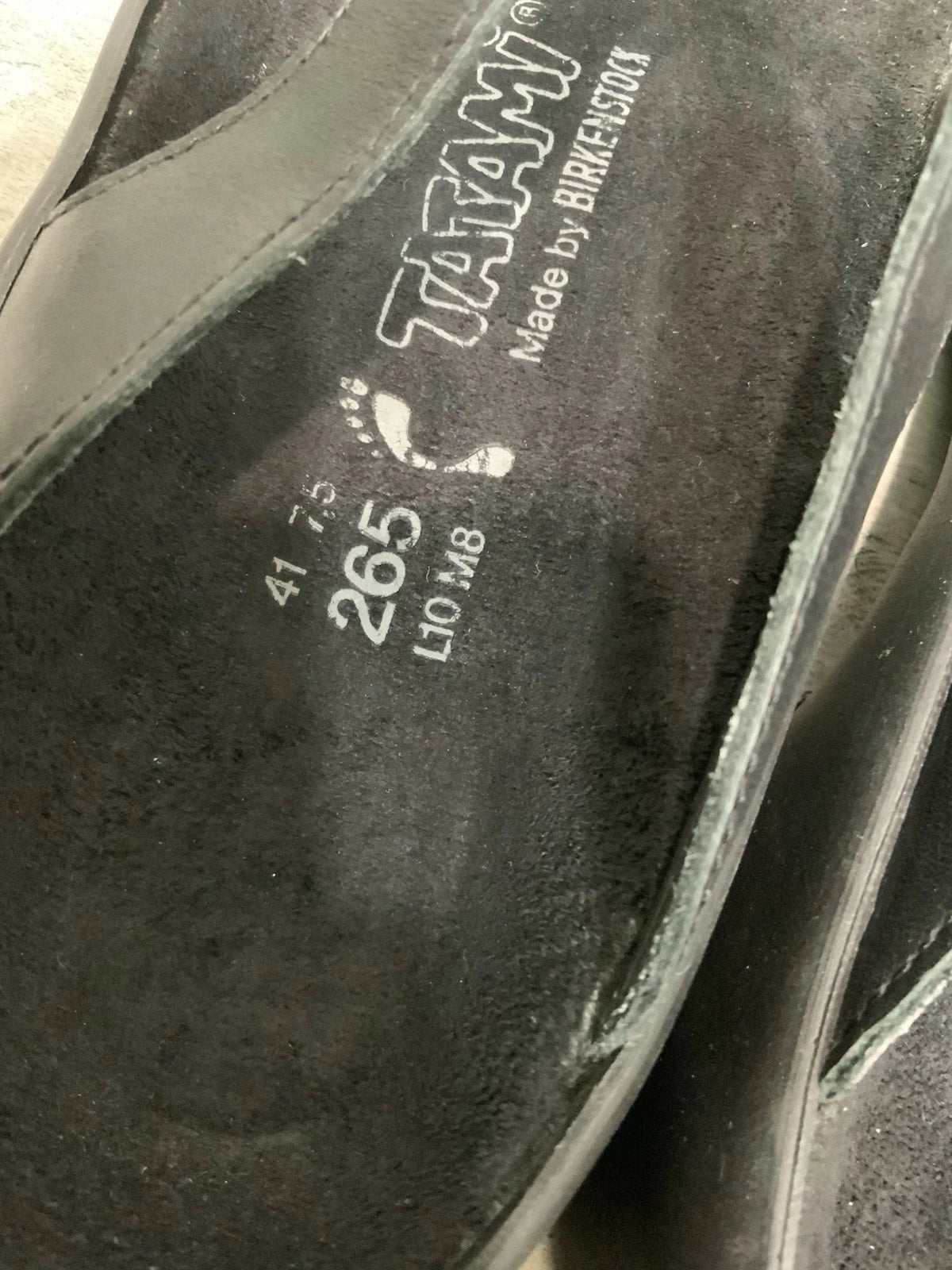 Tatami By Birkenstock Women’s 10 US/ 41 EU Black Leather Cross Strap Sandals