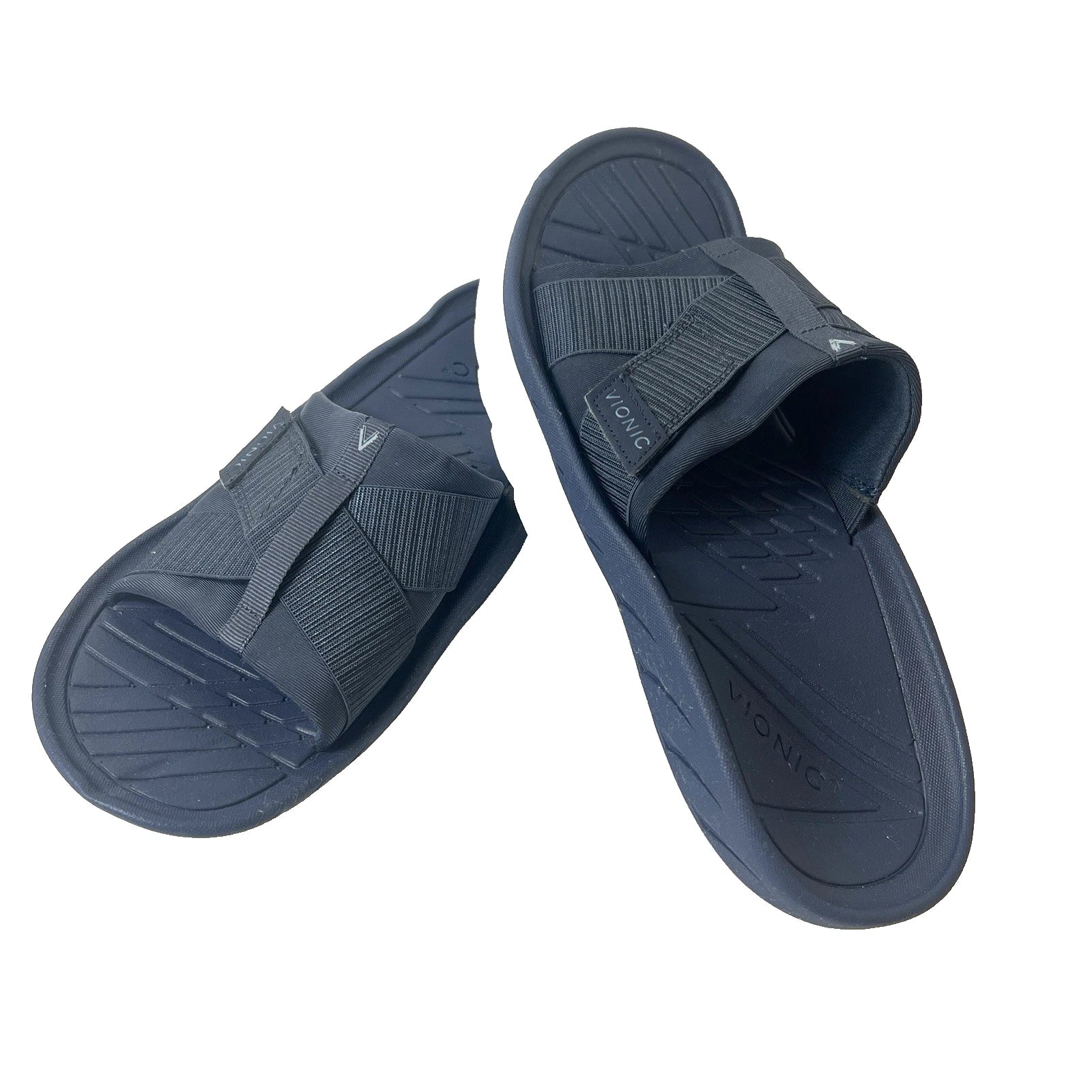 Vionic Slides Womens 10 Chunky Slip On Summer Sandal Blue Synthetic Mens 8.5 New