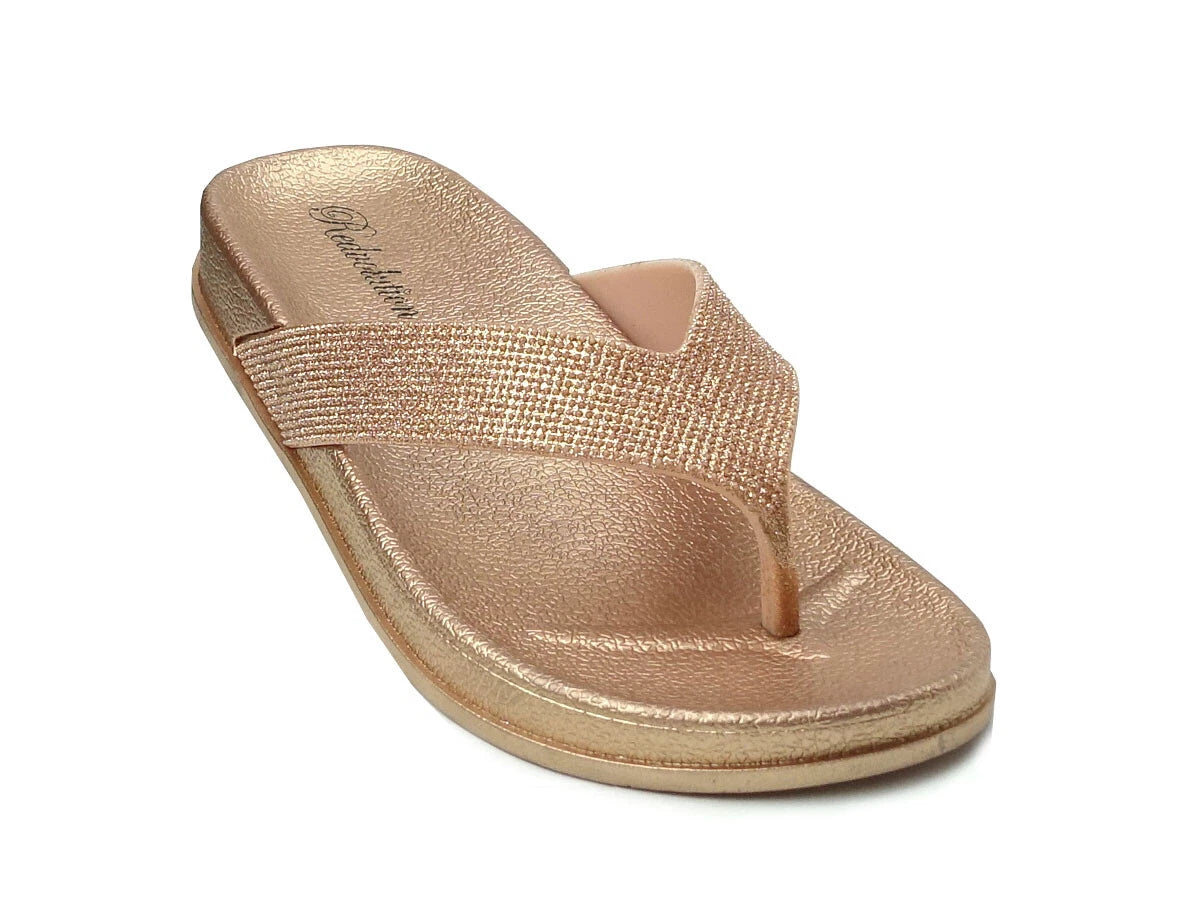 NEW Women's Rhinestone Glitter Sandals Fashion Jewel Flip Flops Shoes