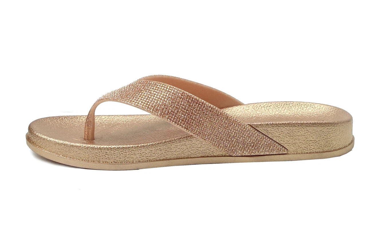 NEW Women's Rhinestone Glitter Sandals Fashion Jewel Flip Flops Shoes