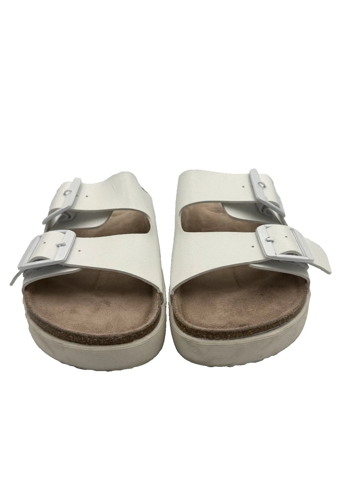 ✨ Women’s Madden Girl White Sandals – Size 6.5 –  👡  Chic Summer Style!