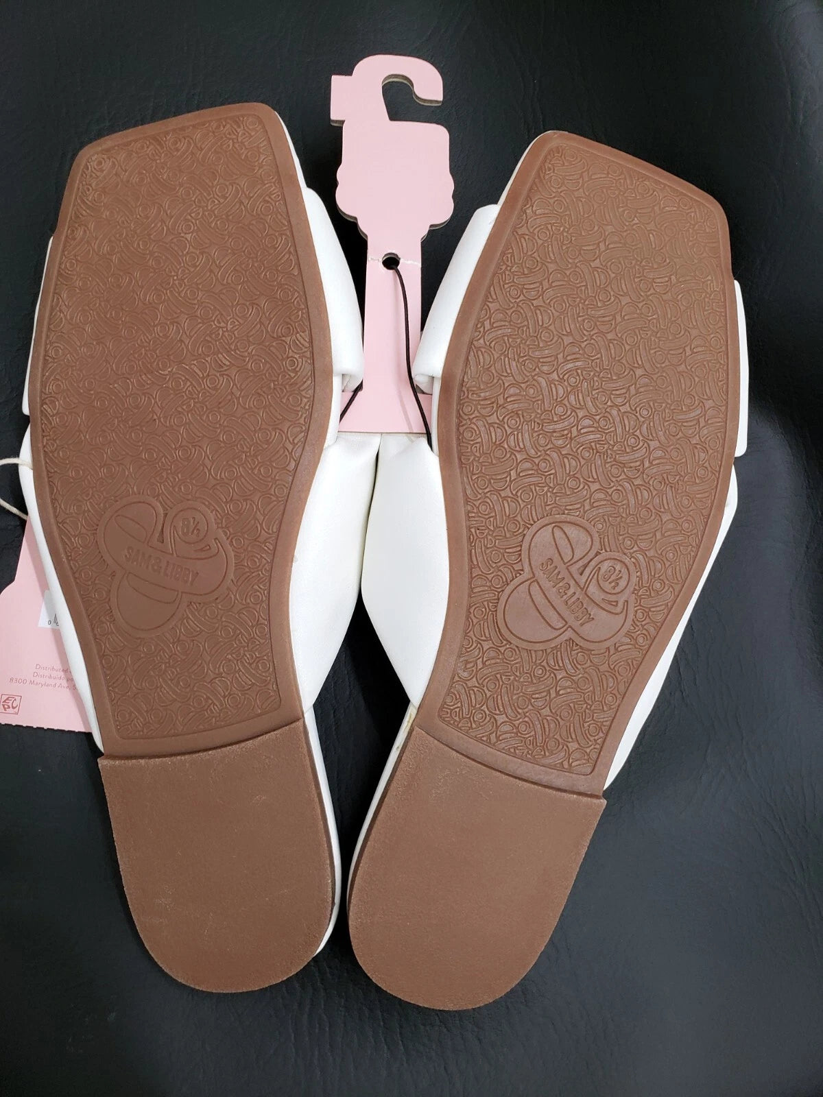 SAM & LIBBY Women's Tallulah Slide Sandals Shoes Size US 8.5 White NEW