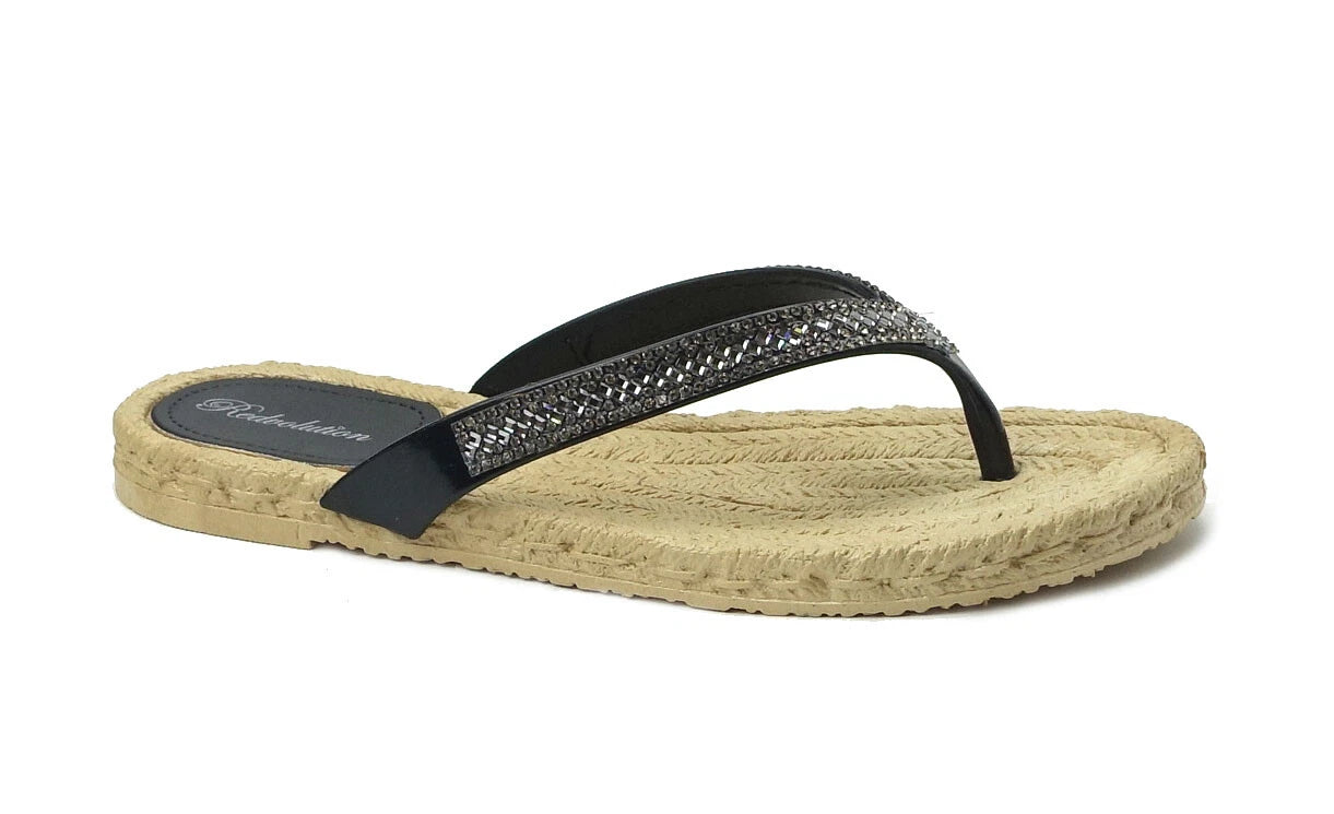 NEW Women's Rhinestone Glitter Sandals Fashion Jewel Flip Flops Shoes