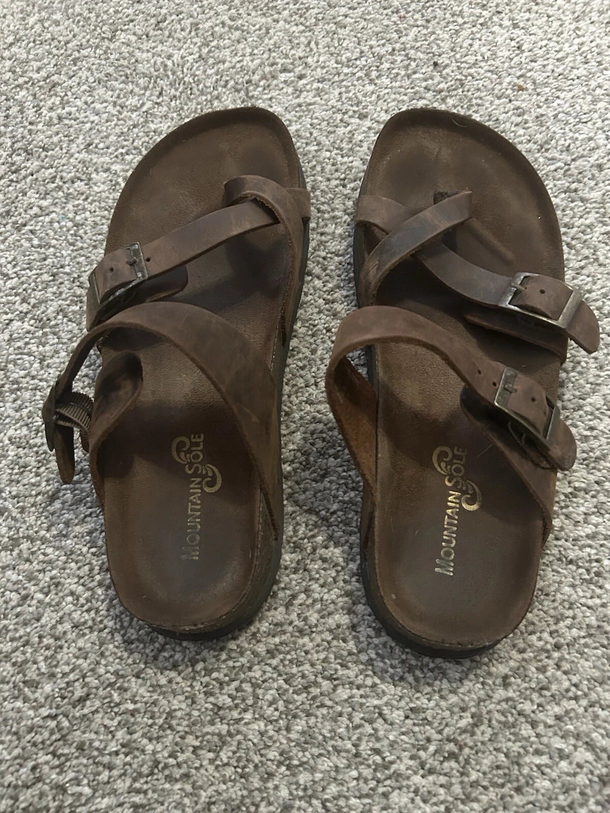 Leather Birk Style Sandals Women’s SZ 8 Brown Summer Vacation Travel Wear