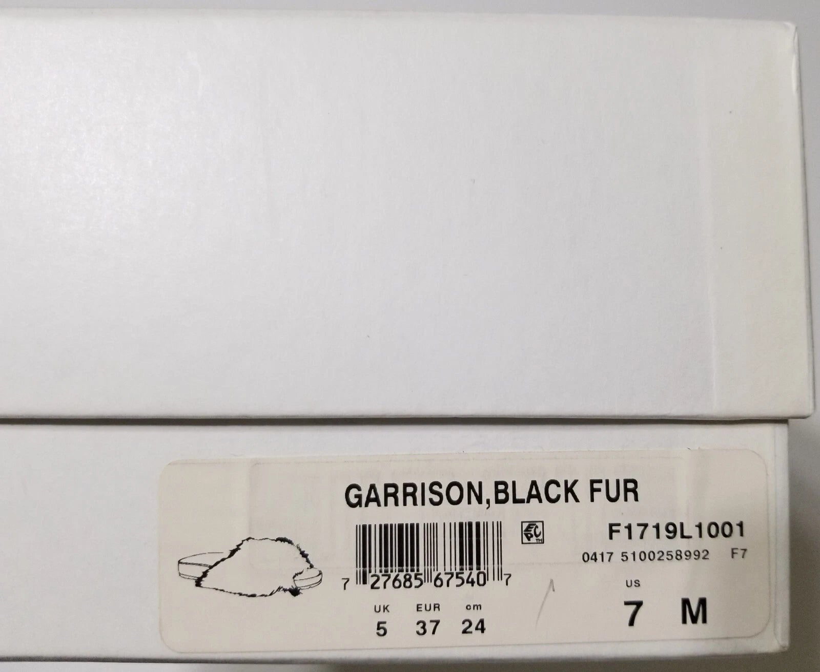 NIB Vince Garrison Italian Lamb Fur & Leather Slide Sandal in Black $250