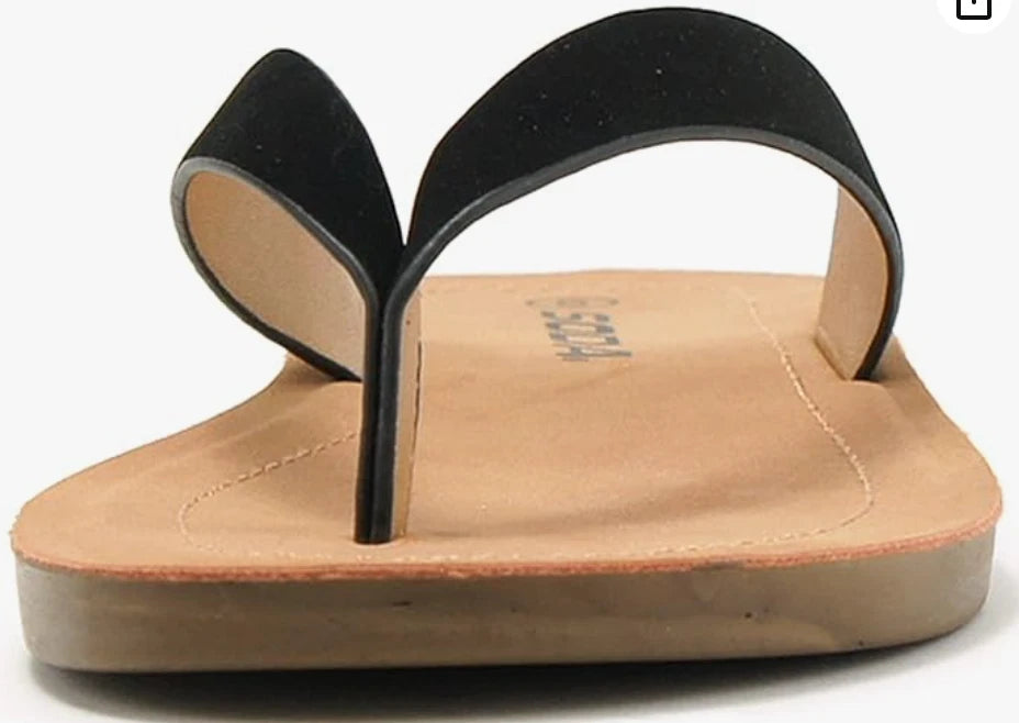 Soda ELLA ~ Women Casual Comfort Flip Flop Fashion Slide Flat Thong Sandals