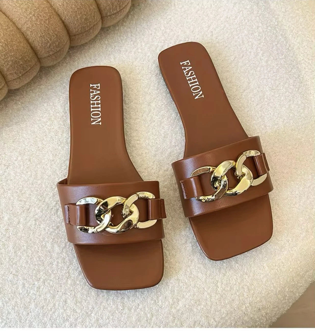 Ladies Womens Flat Slip On Fashion Slides Mules Sliders Summer Beach Sandals