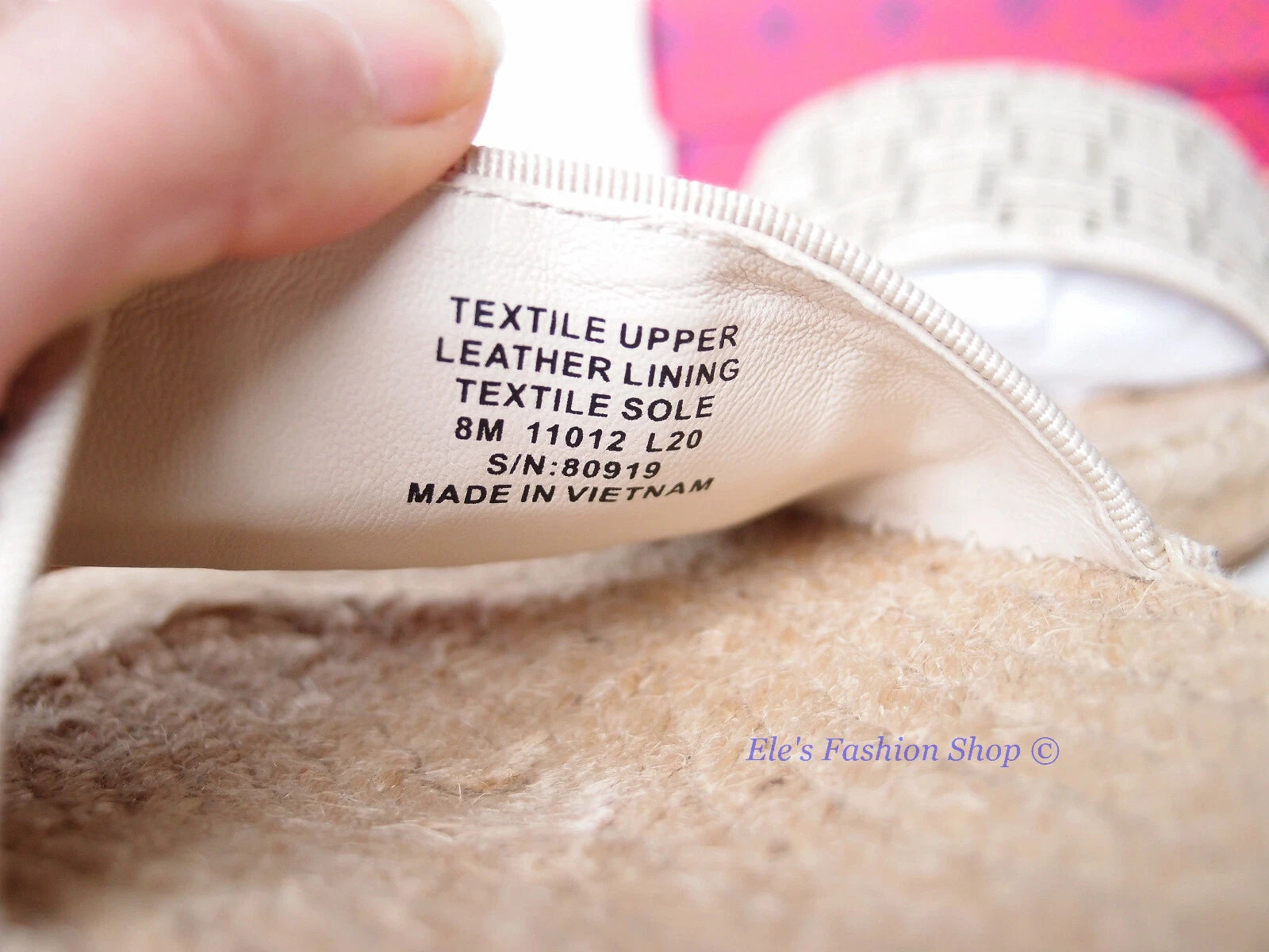 NIB Tory Burch Logo Woven Ribbon Espadrille Slide Slipper CREAM US 8 AUTHENTIC