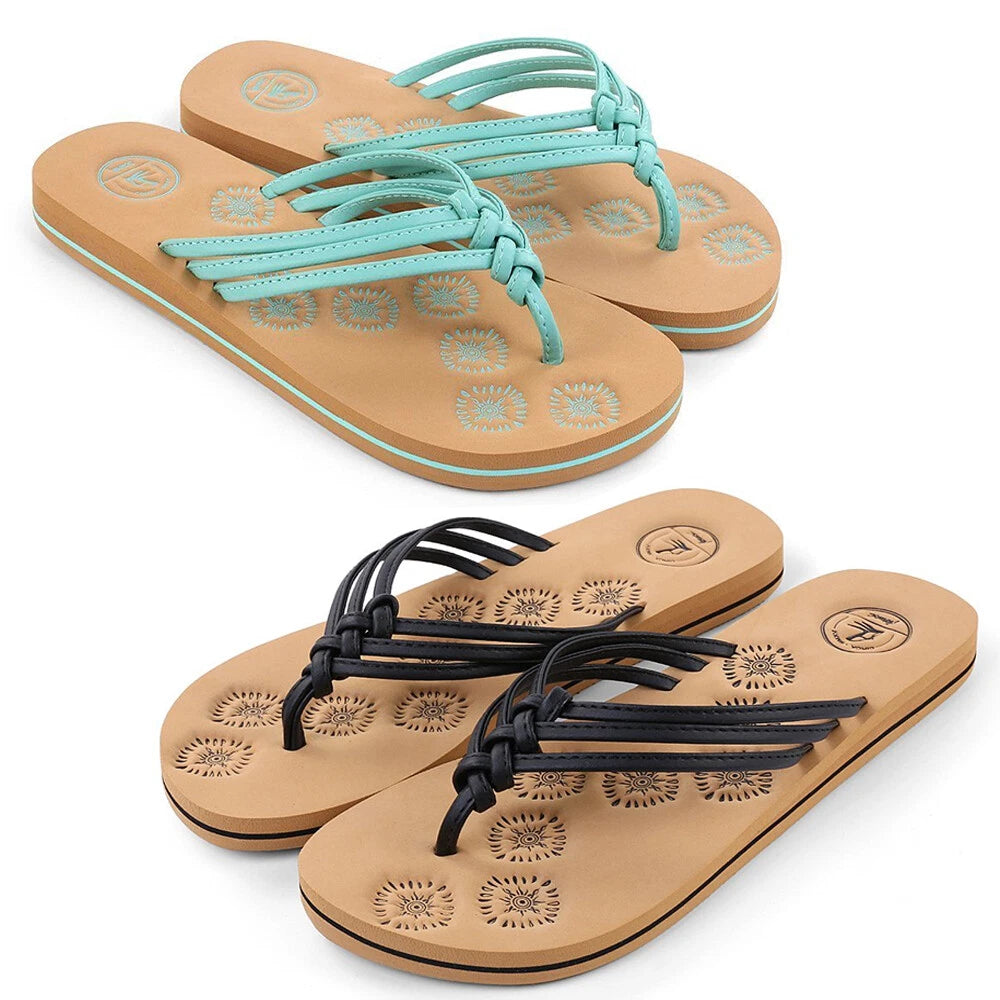 Women Summer Beach Sandals Outdoor Casual Flip Flops Non-Slip Shower Slippers