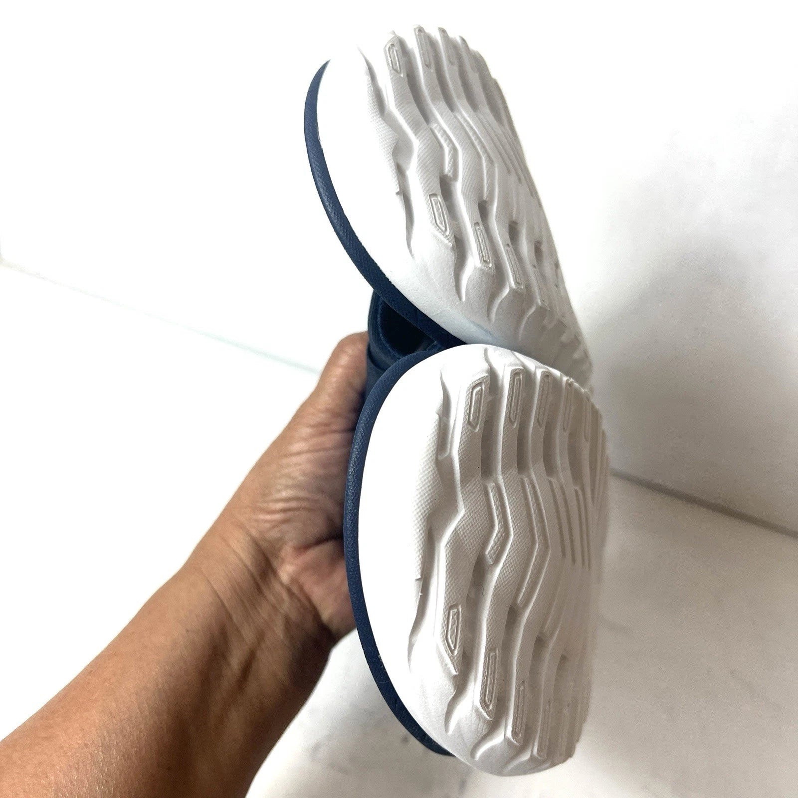 Vionic Slides Womens 10 Chunky Slip On Summer Sandal Blue Synthetic Mens 8.5 New