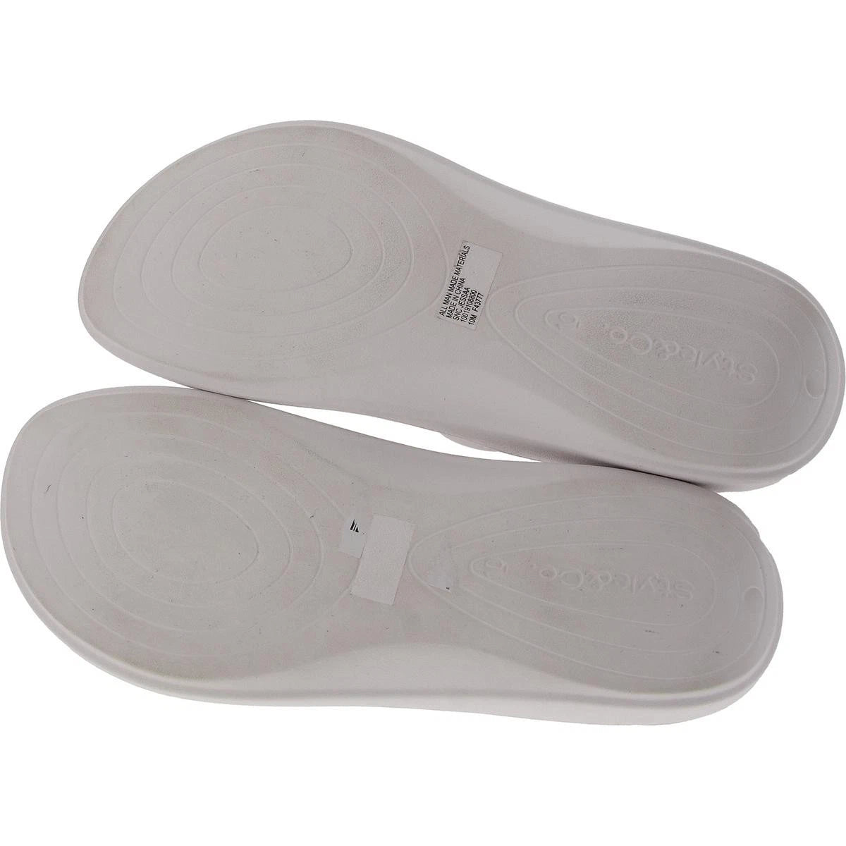 Style & Co. Womens Jessaa White Strappy Slide Sandals 10 Medium (B,M) BHFO 0257