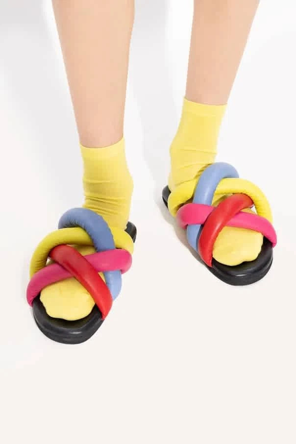 Moncler Ladies Jbraided Slides Sandals