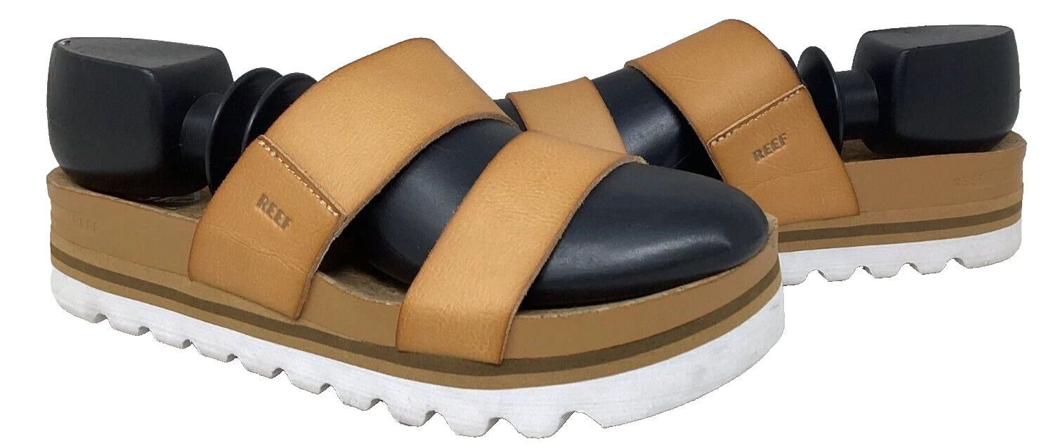 Reef Women's Cushion Vista Hi Comfort Slide Sandals Brown/Cork Size:10 121G