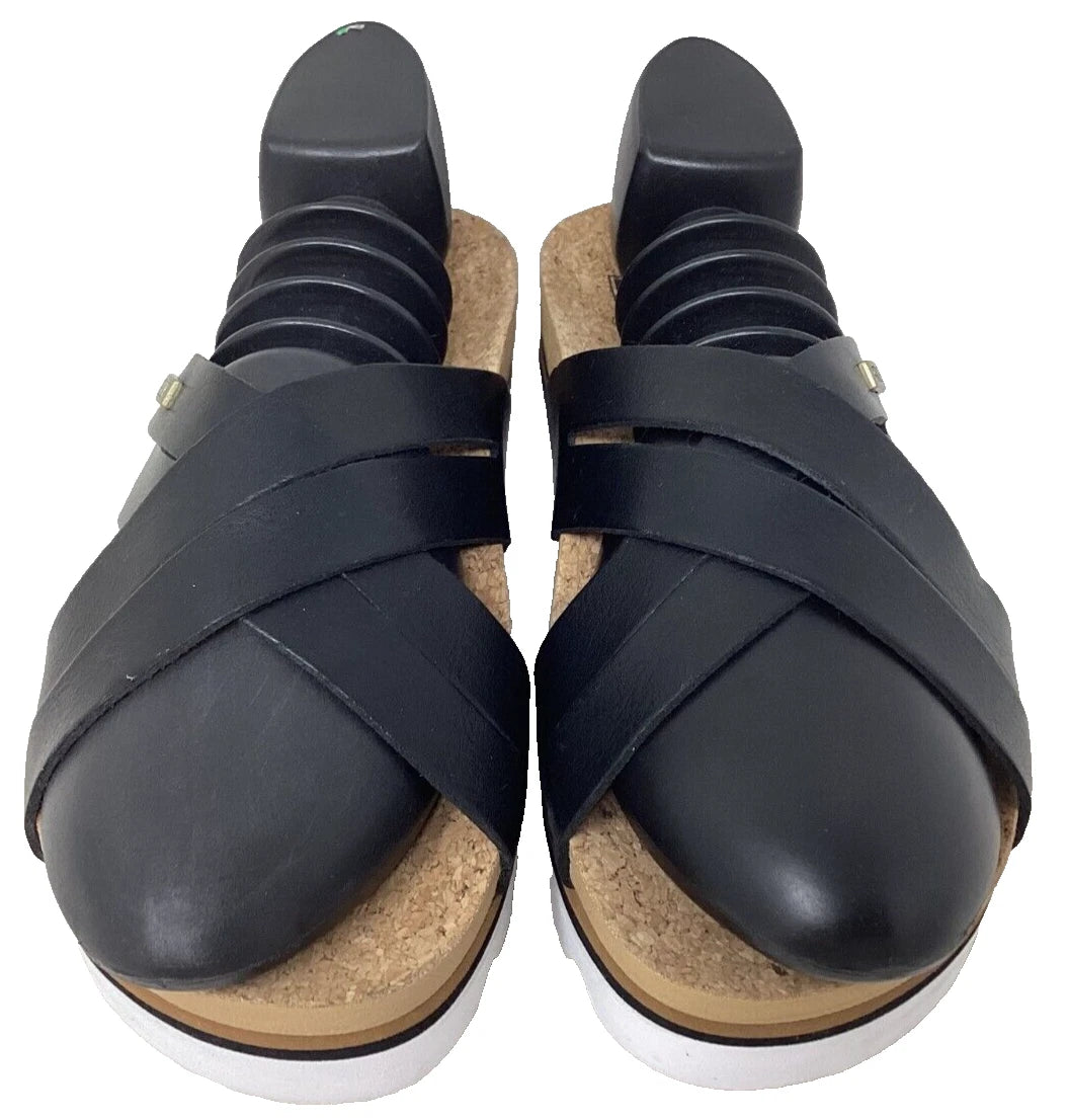 Reef Women's Kaia Criss Cross Comfort Slip On Slide Sandals Black Size:6 128L