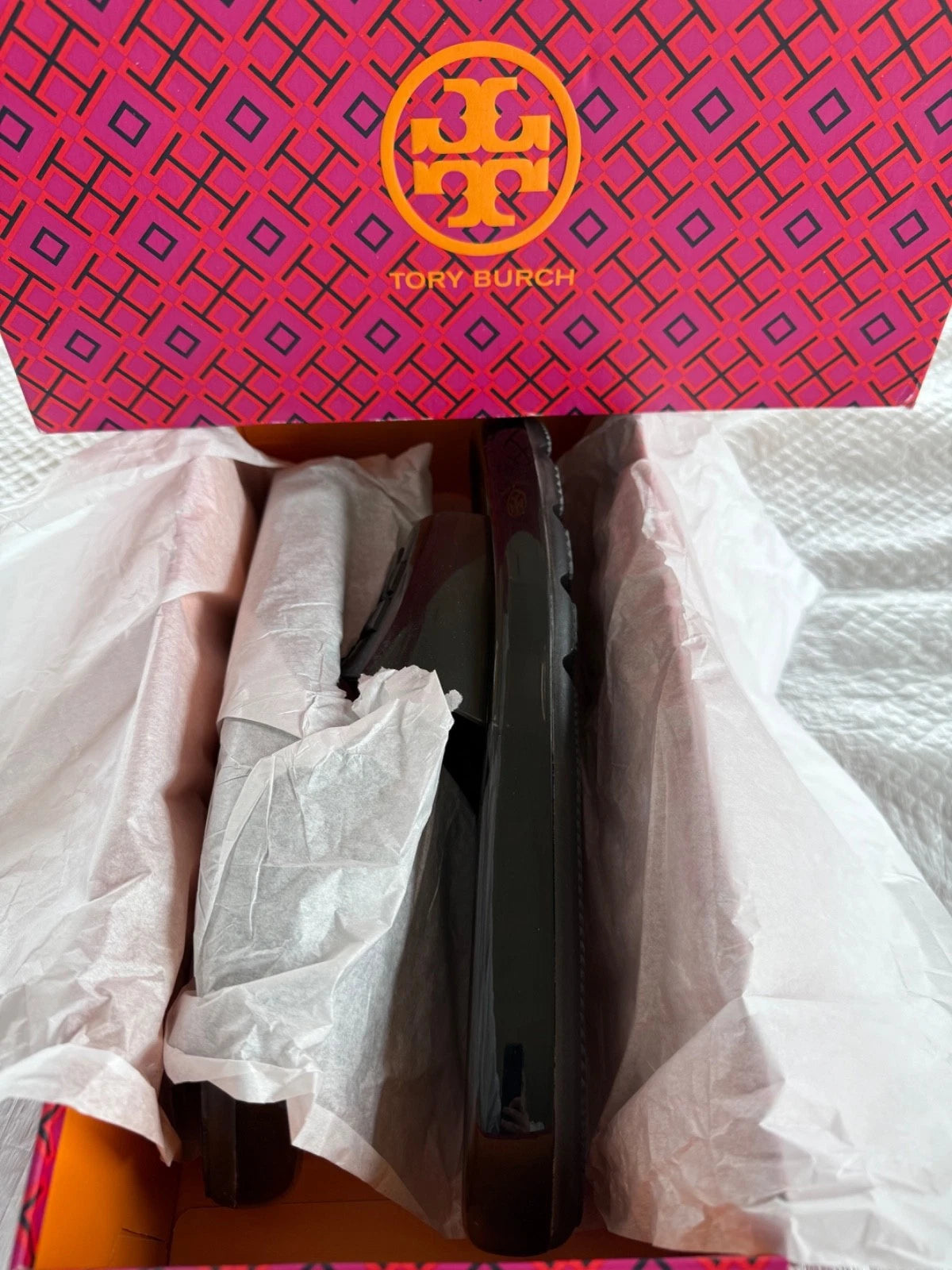 NIB TORY BURCH $188 BLACK BUBBLE JELLY SLIDE SANDAL/Sz 9 39 EU Style 85010
