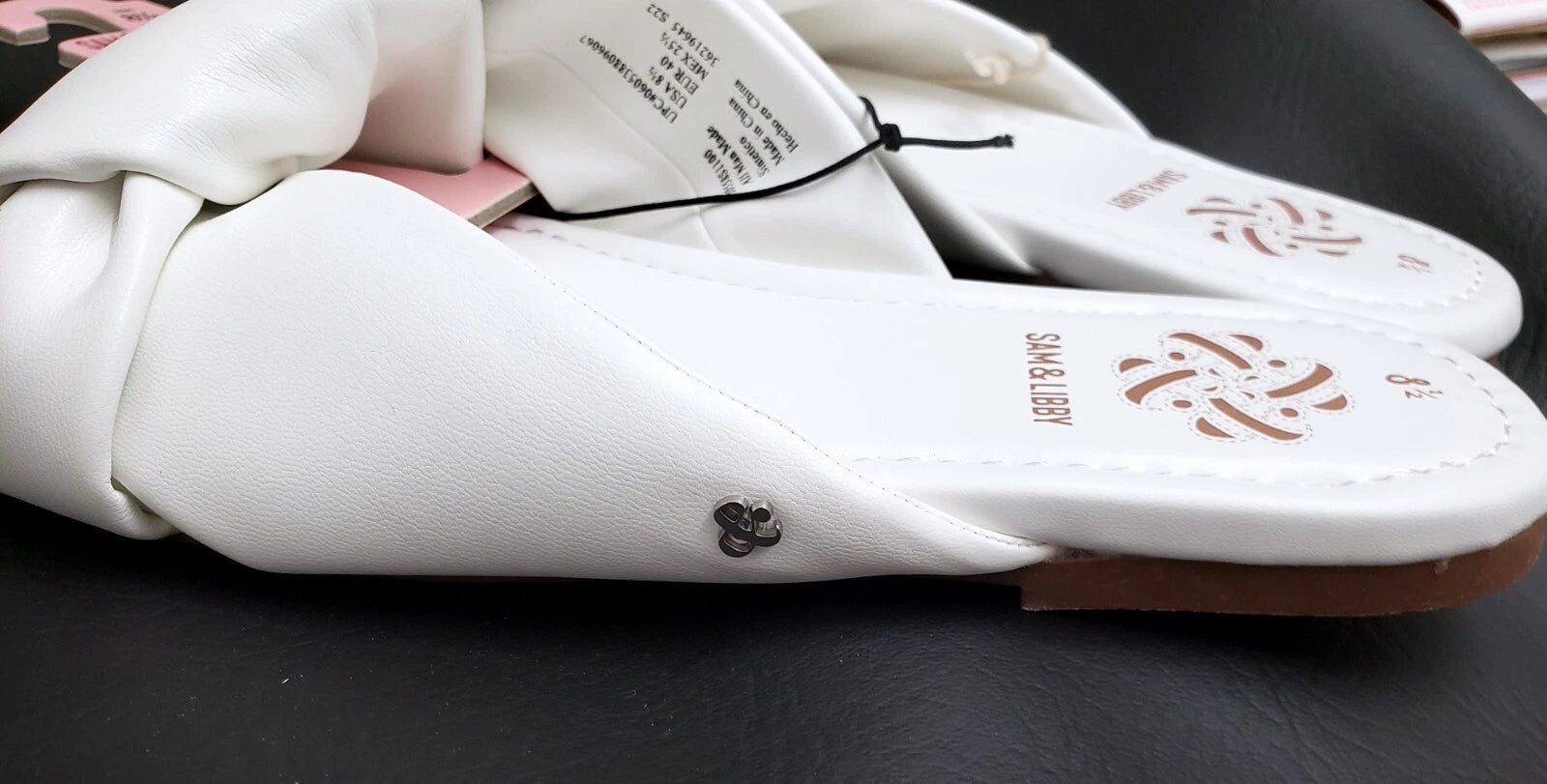 SAM & LIBBY Women's Tallulah Slide Sandals Shoes Size US 8.5 White NEW