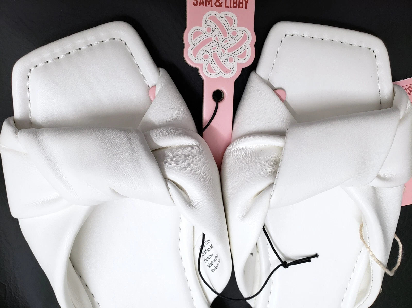 SAM & LIBBY Women's Tallulah Slide Sandals Shoes Size US 8.5 White NEW