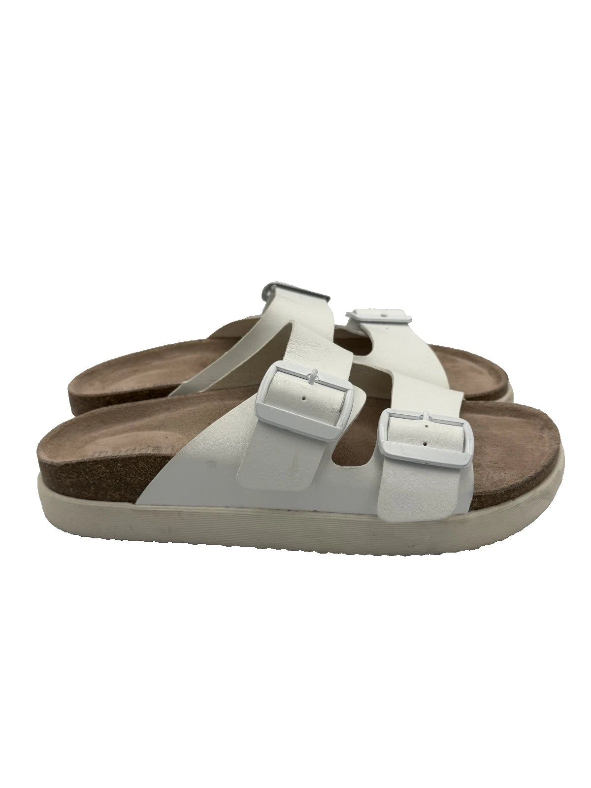✨ Women’s Madden Girl White Sandals – Size 6.5 –  👡  Chic Summer Style!