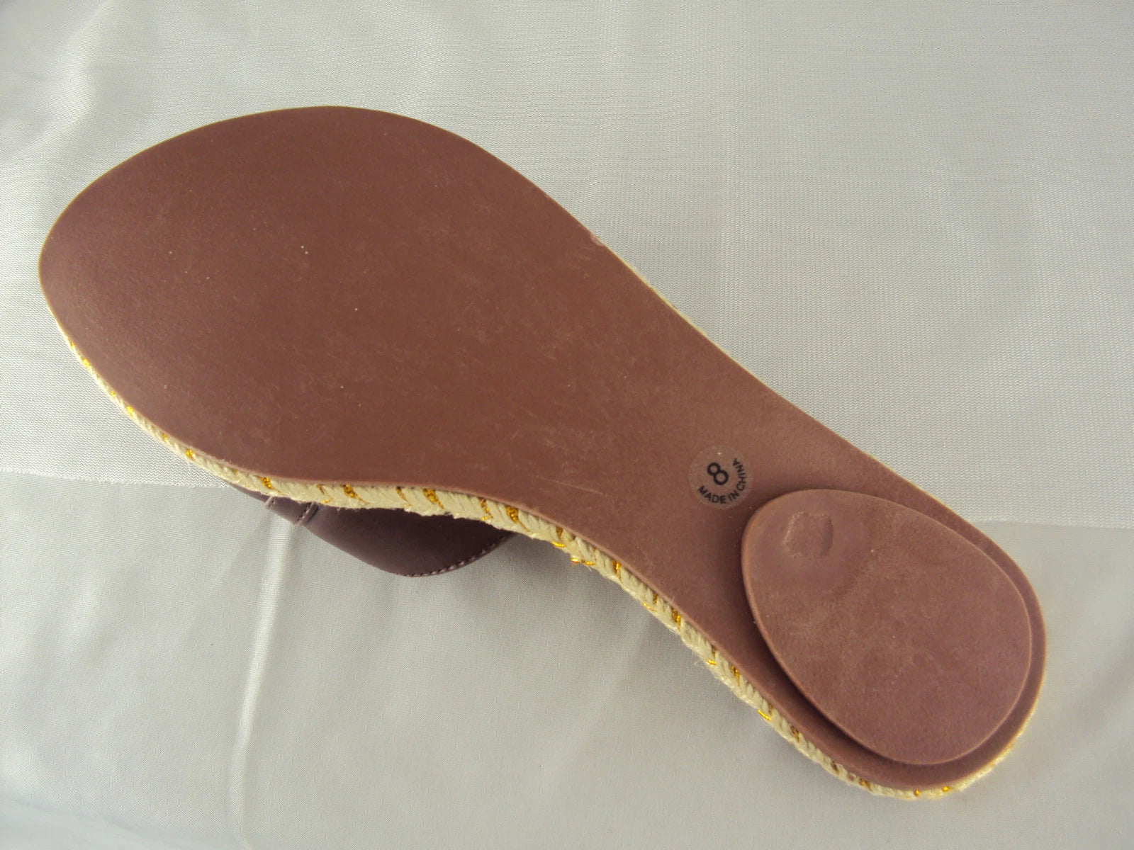 Women's Buckle Slide Sandal, Easy USA Style #S7817, Dark Brown NEW