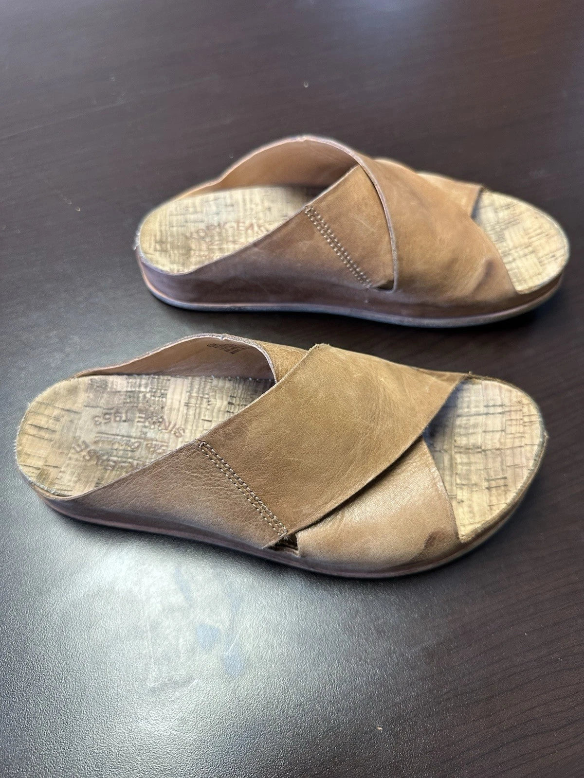 Korkease Tutsi Cross-Band Brown Terra style KE0005206 Keather Sandals size 6M