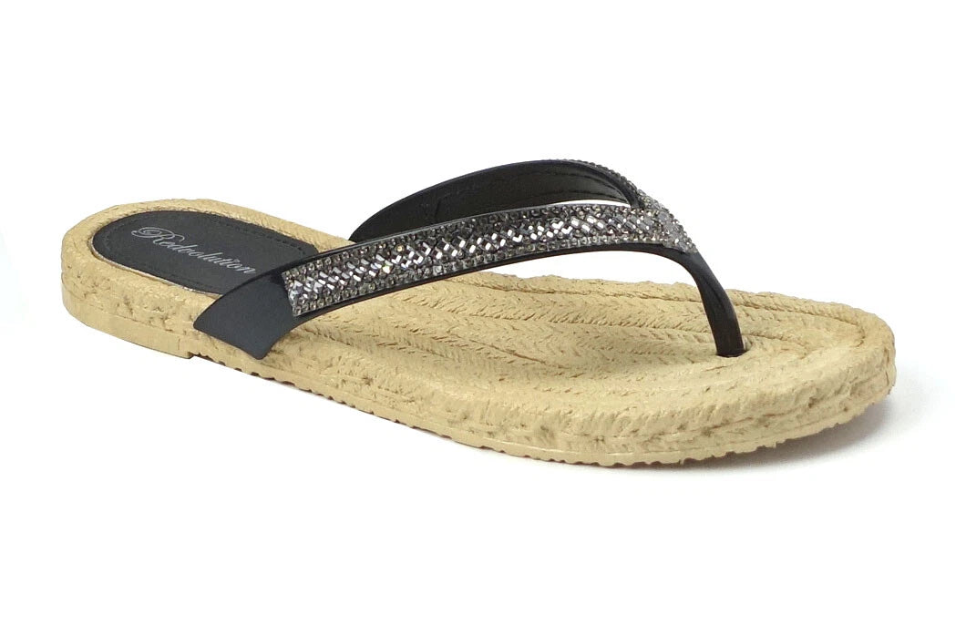 NEW Women's Rhinestone Glitter Sandals Fashion Jewel Flip Flops Shoes