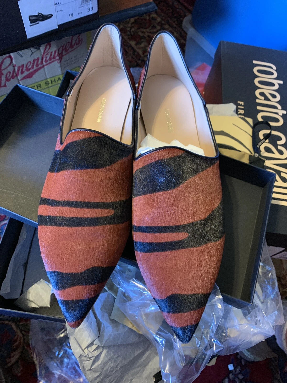 Roberto Cavalli Sandal Size 11 US Zebra Style $675.00 Retail