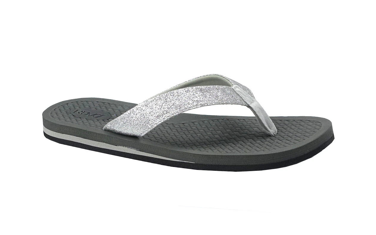 New Women's RDVOL Casual Beach Flip Flops Braided Sandals Glitter Fashion Shoe