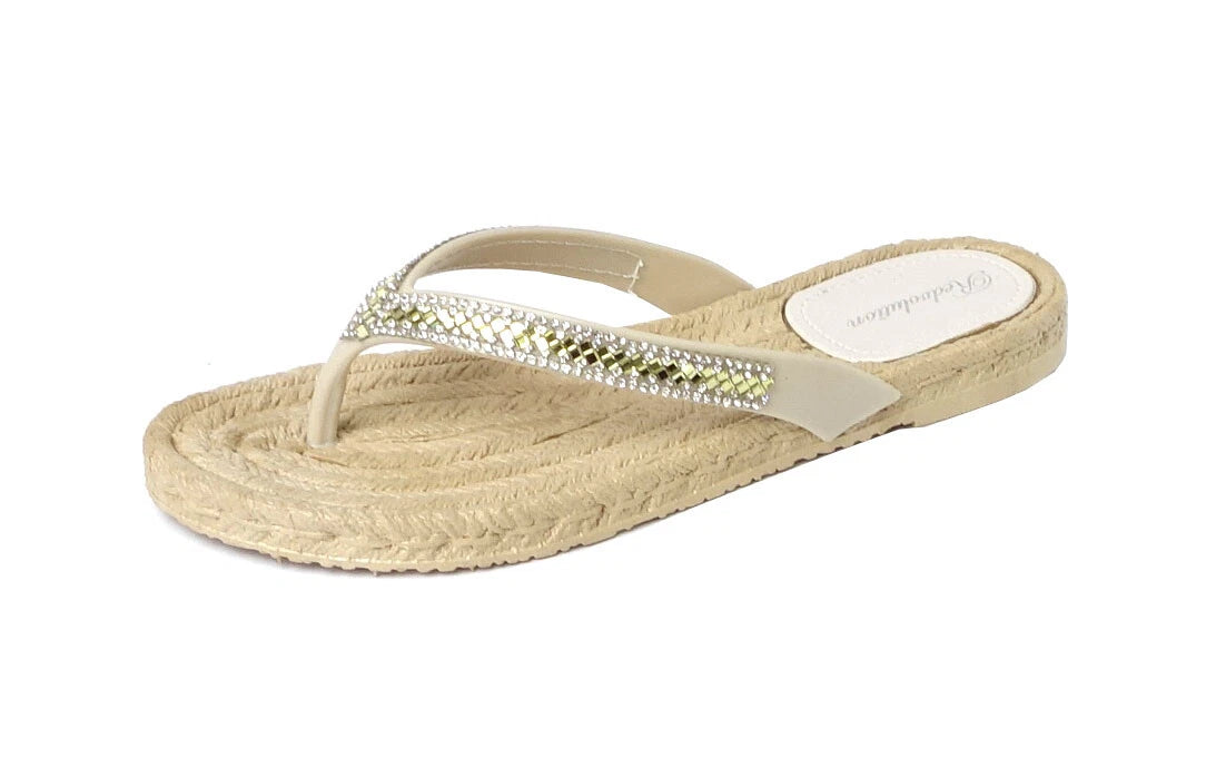 NEW Women's Rhinestone Glitter Sandals Fashion Jewel Flip Flops Shoes