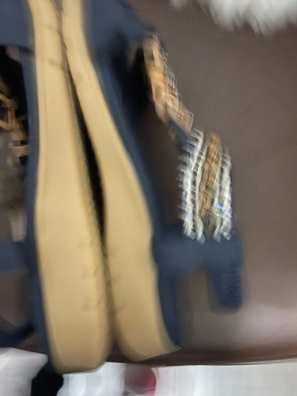 New Aomigoct Sandals Women Flat Dressy Summer size 38 /8 Navy blue Blue