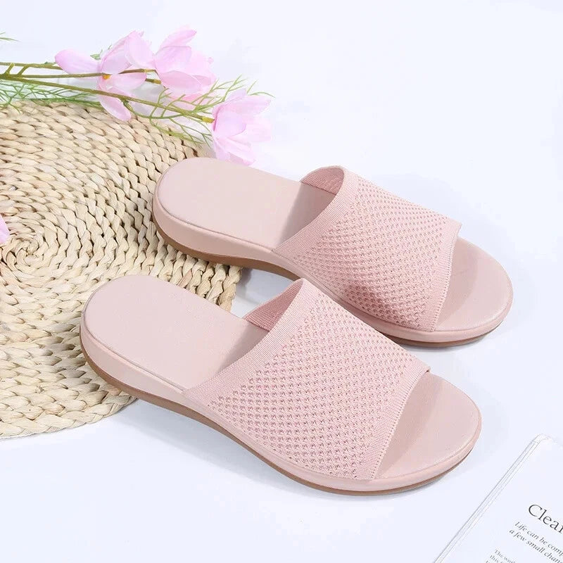 Women Orthopedic Sandals Wide Width Comfortable Slides Slippers Slip On Shoes