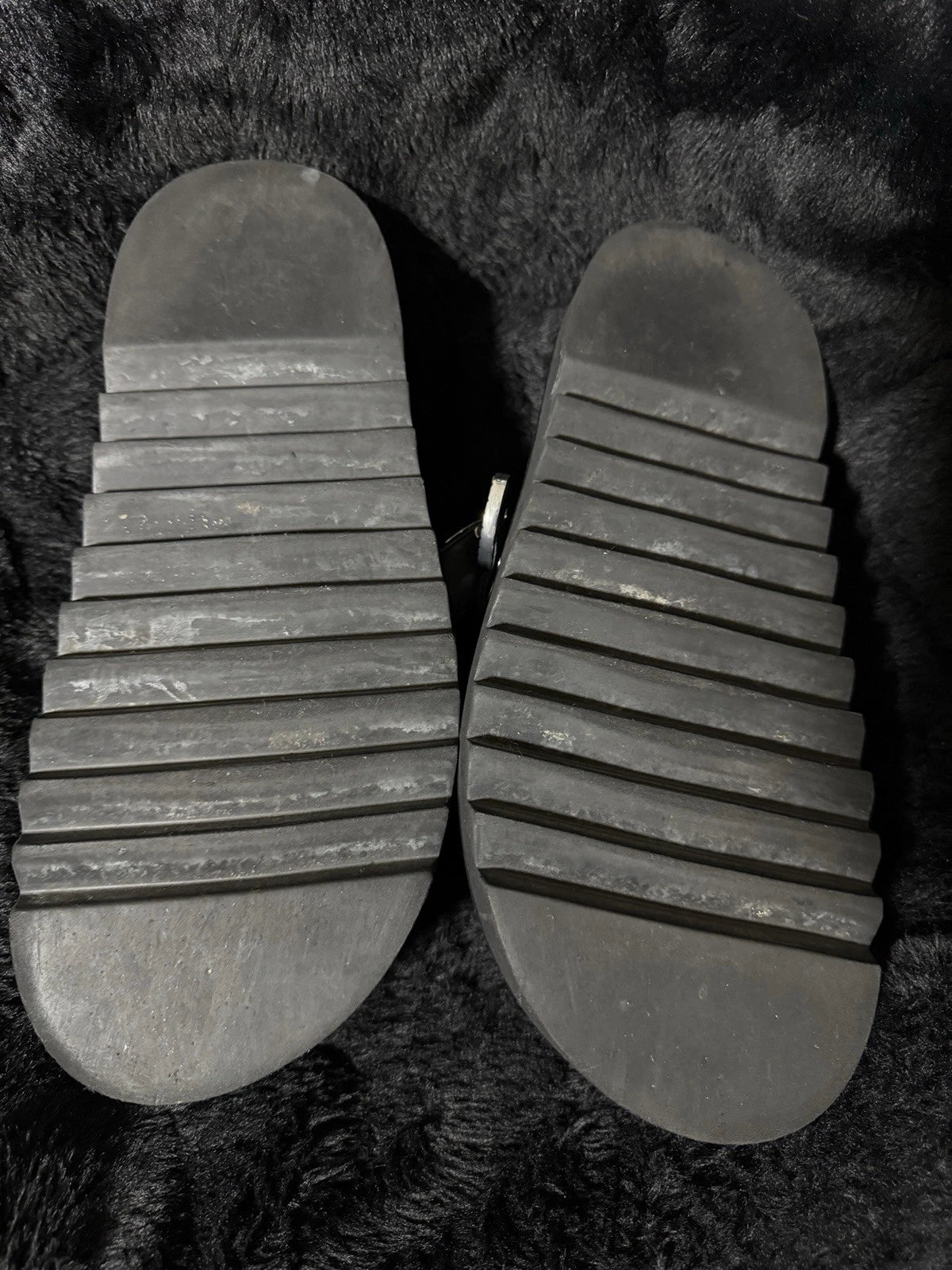 studded leather slides