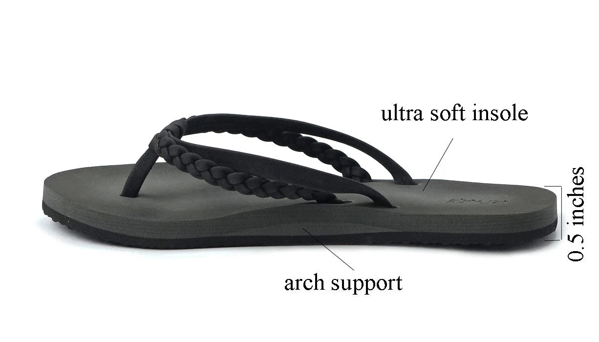 New Women's RDVOL Casual Beach Flip Flops Braided Sandals Glitter Fashion Shoe