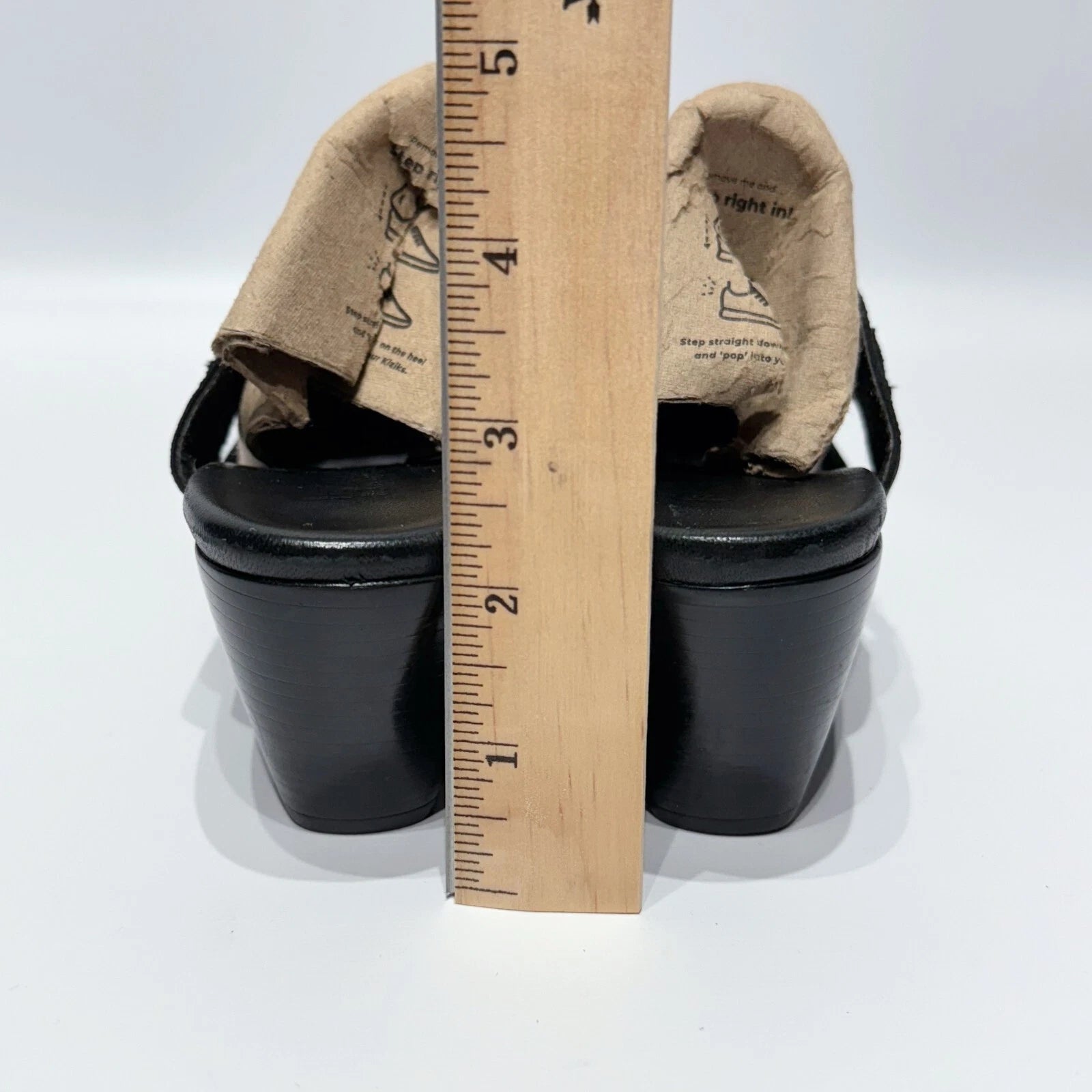 MUNRO AMERICAN Black Snakeskin Style Leather Heeled Slide Sandals Women Size 8N