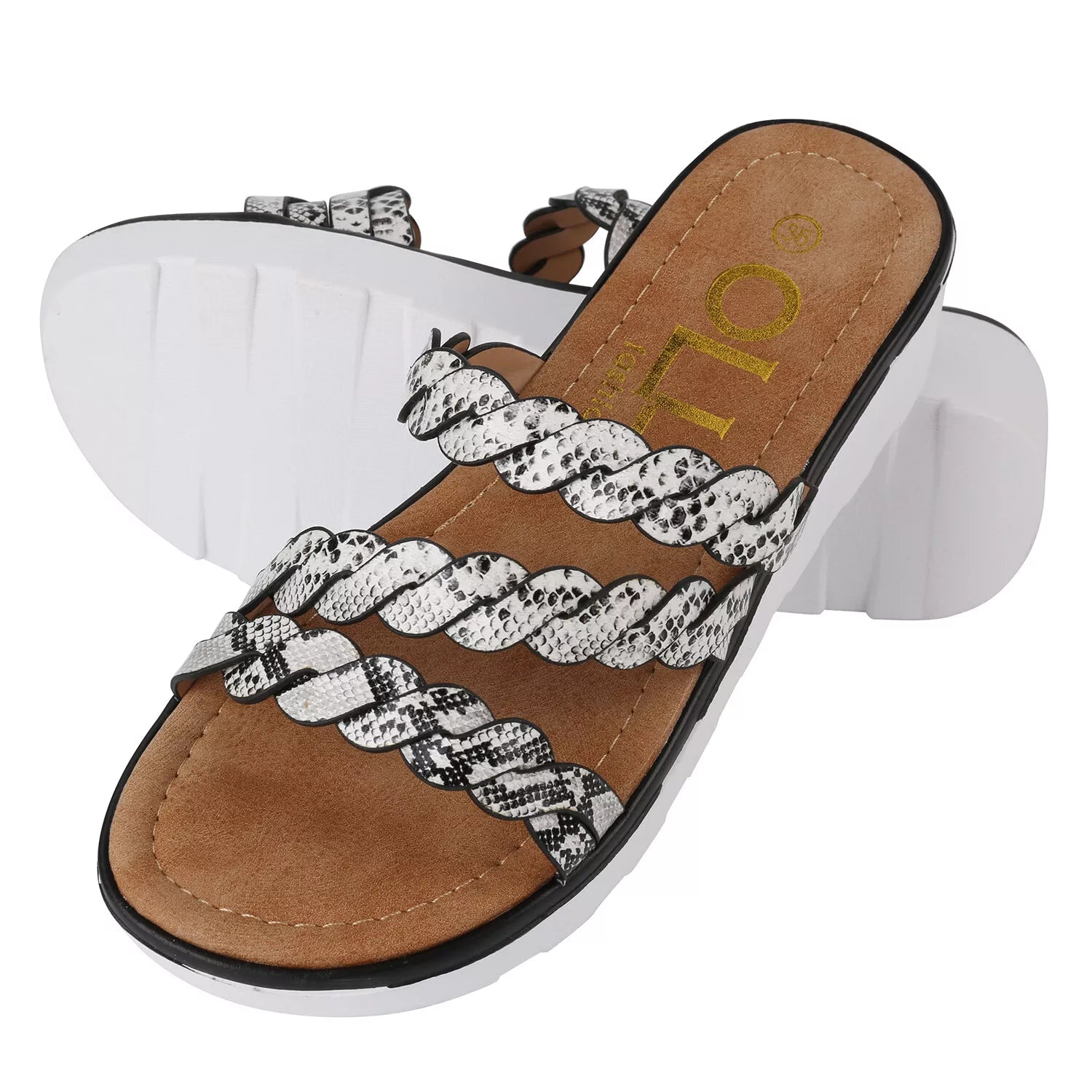 Women Comfort Fashion Strappy Slide Open Toe Platform Wedge Sandals Casual Shoes