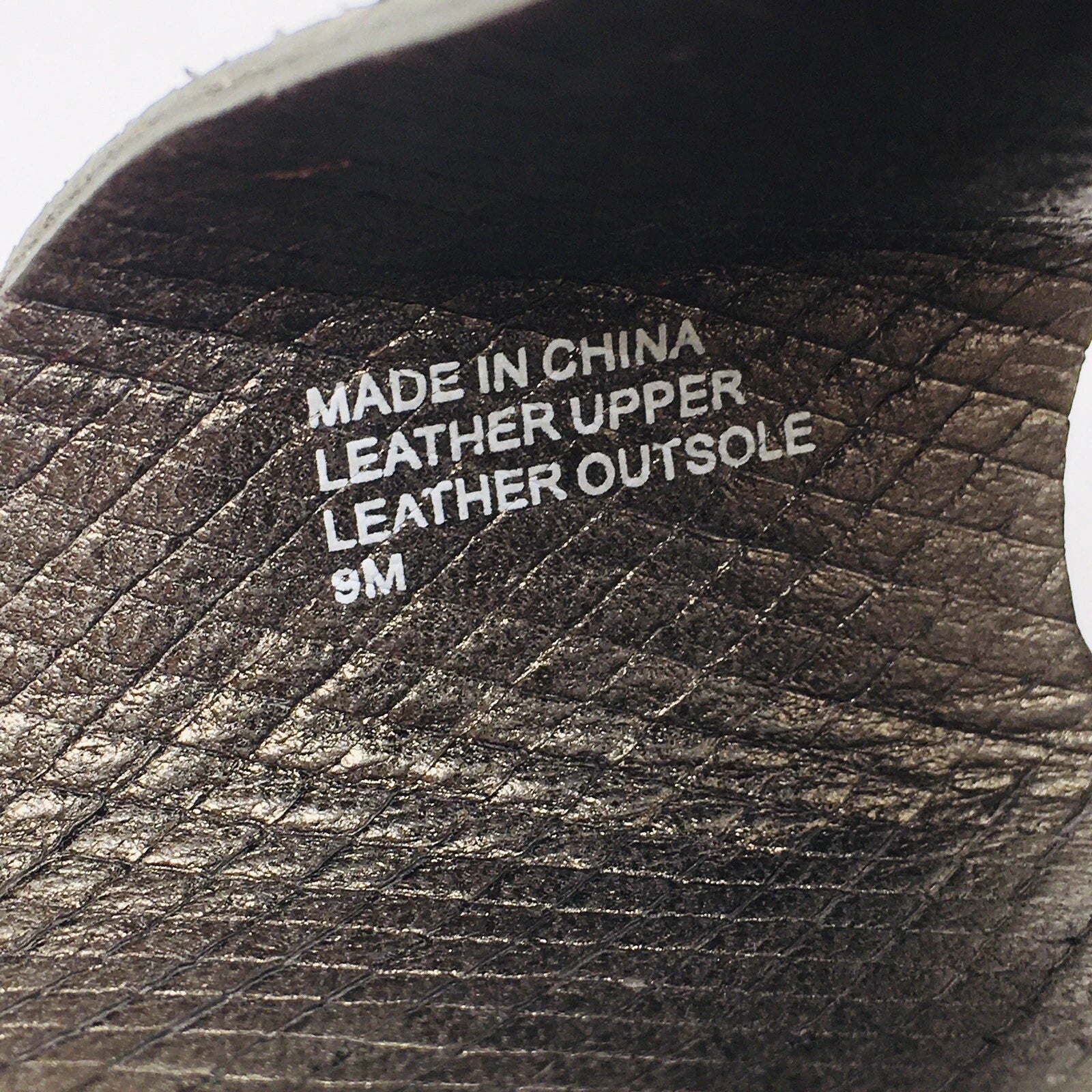 Michael Kors MK Sandals Women's 9M Metallic Gray Toe Ring Slide Flat Flip Flop