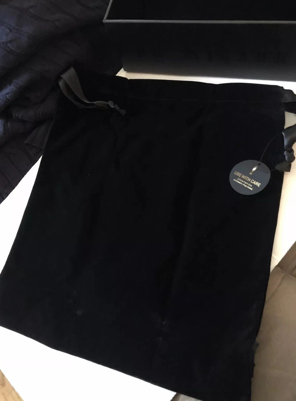 PUMA X FENTY ESPADRILLE JET BLACK RIHANNA FASHION Slides Slipper Sz 5.5 w/ Pouch